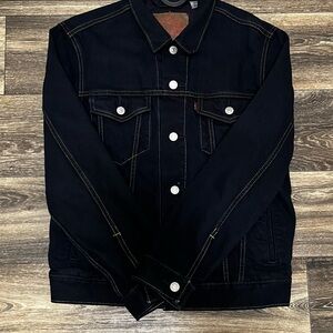 Levi's Dark Denim Jacket with Contrast Stitching
